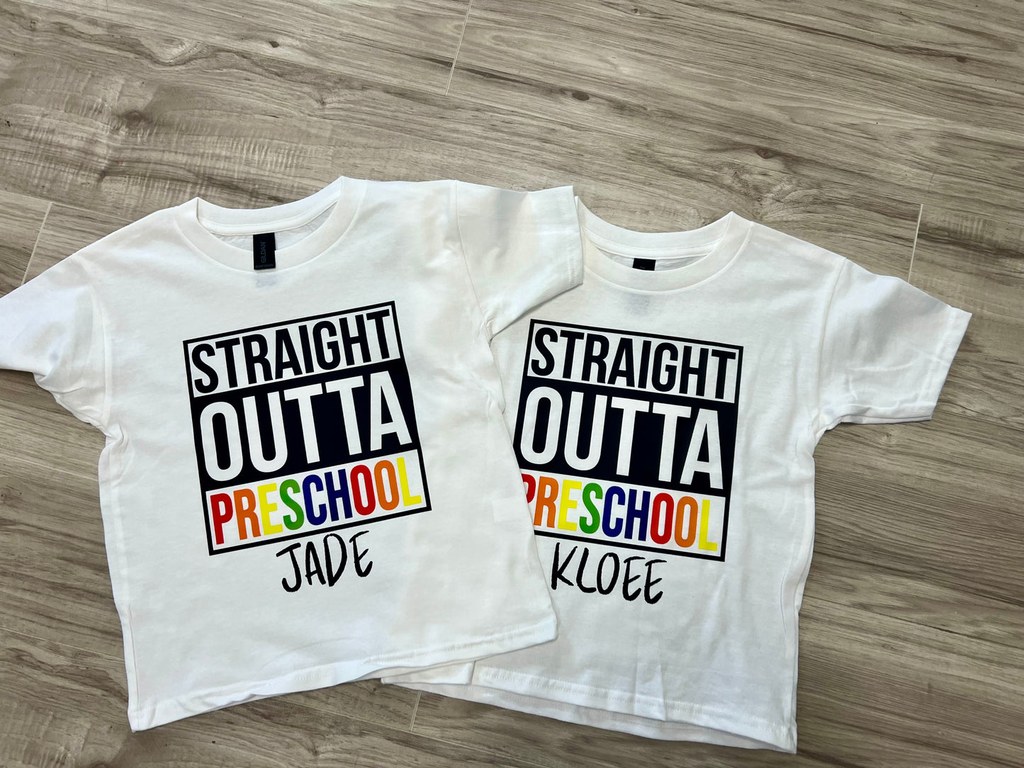 Straight Outta School Custom Name T-Shirt