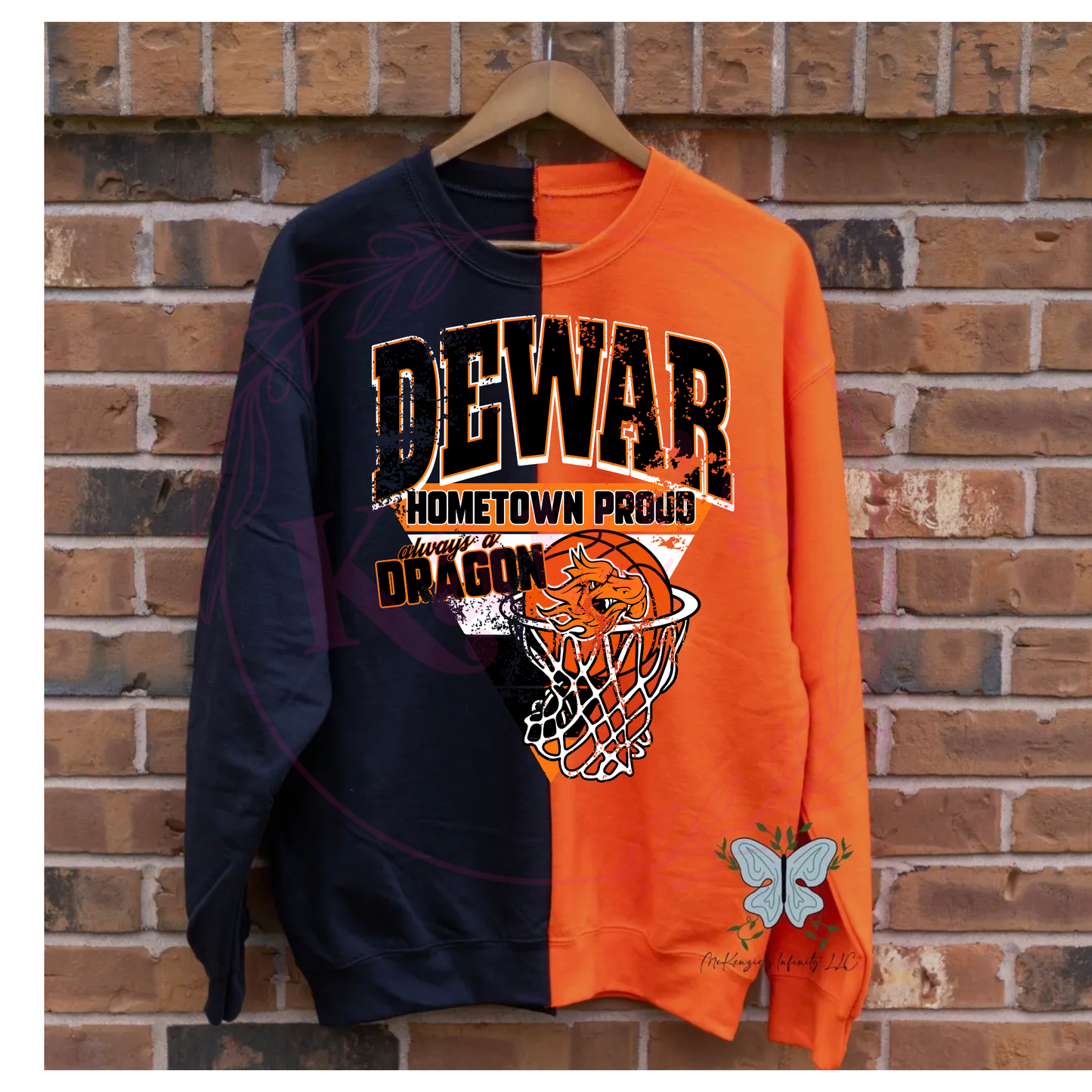 Dewar Dragons Basketball Two-Toned Sweatshirt