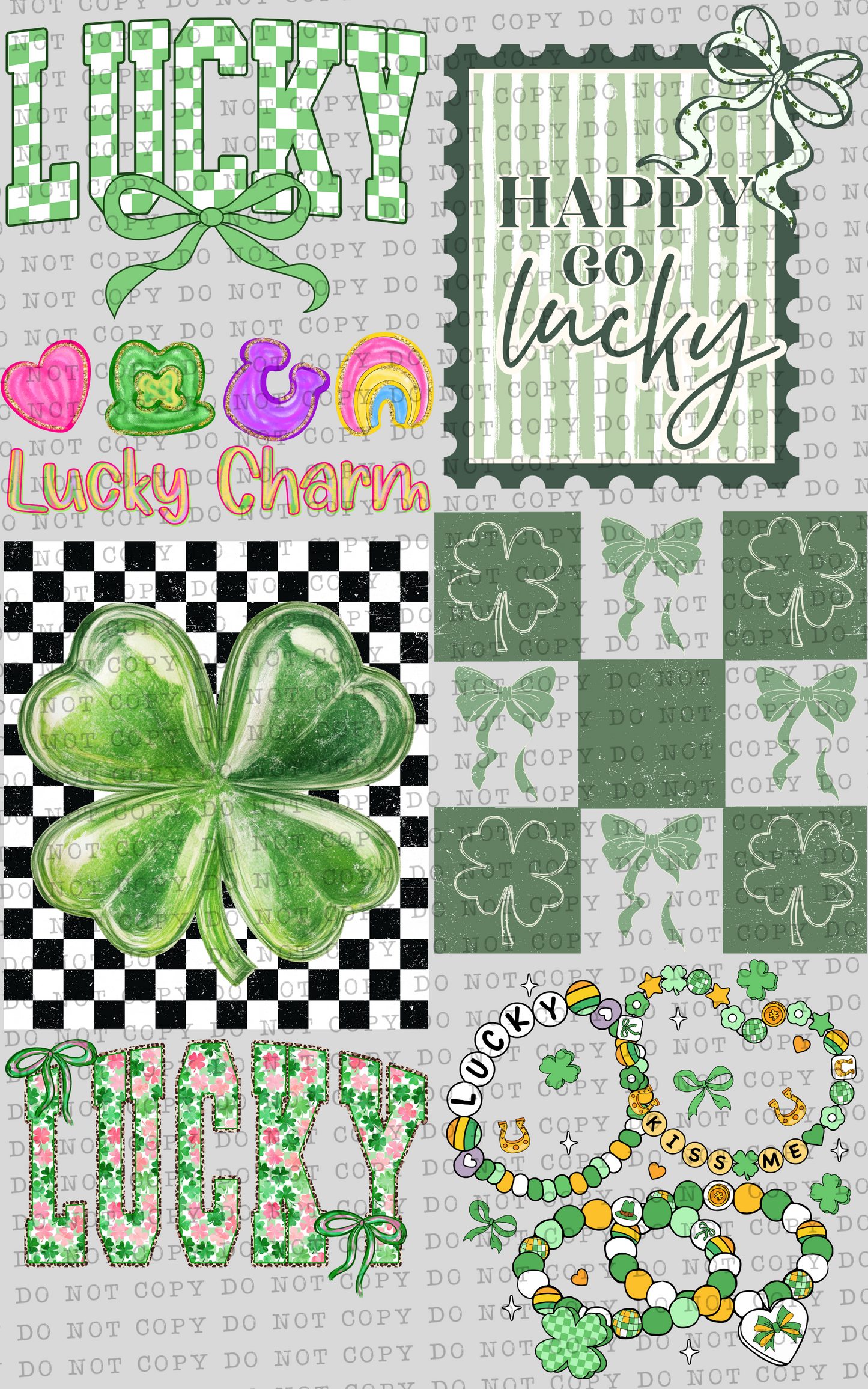 22"x30" St. Patrick's Day Premade Direct-To-Film Gang Sheet