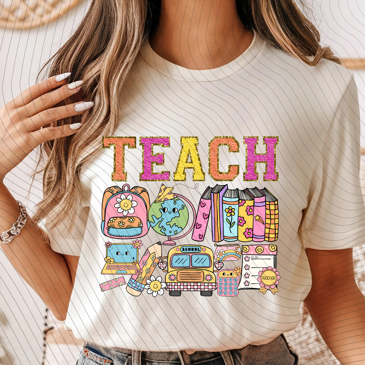 Faux Channel Teach T-Shirt *Back to School Sale*