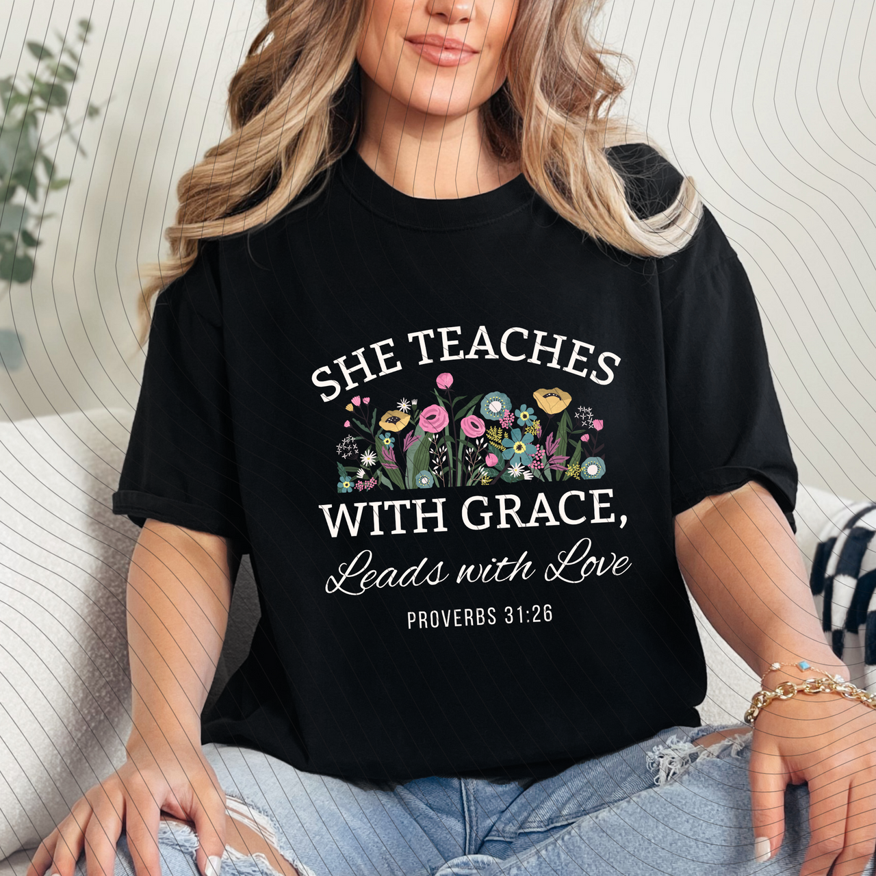 She Teaches With Grace T-Shirt *Back to School Sale*