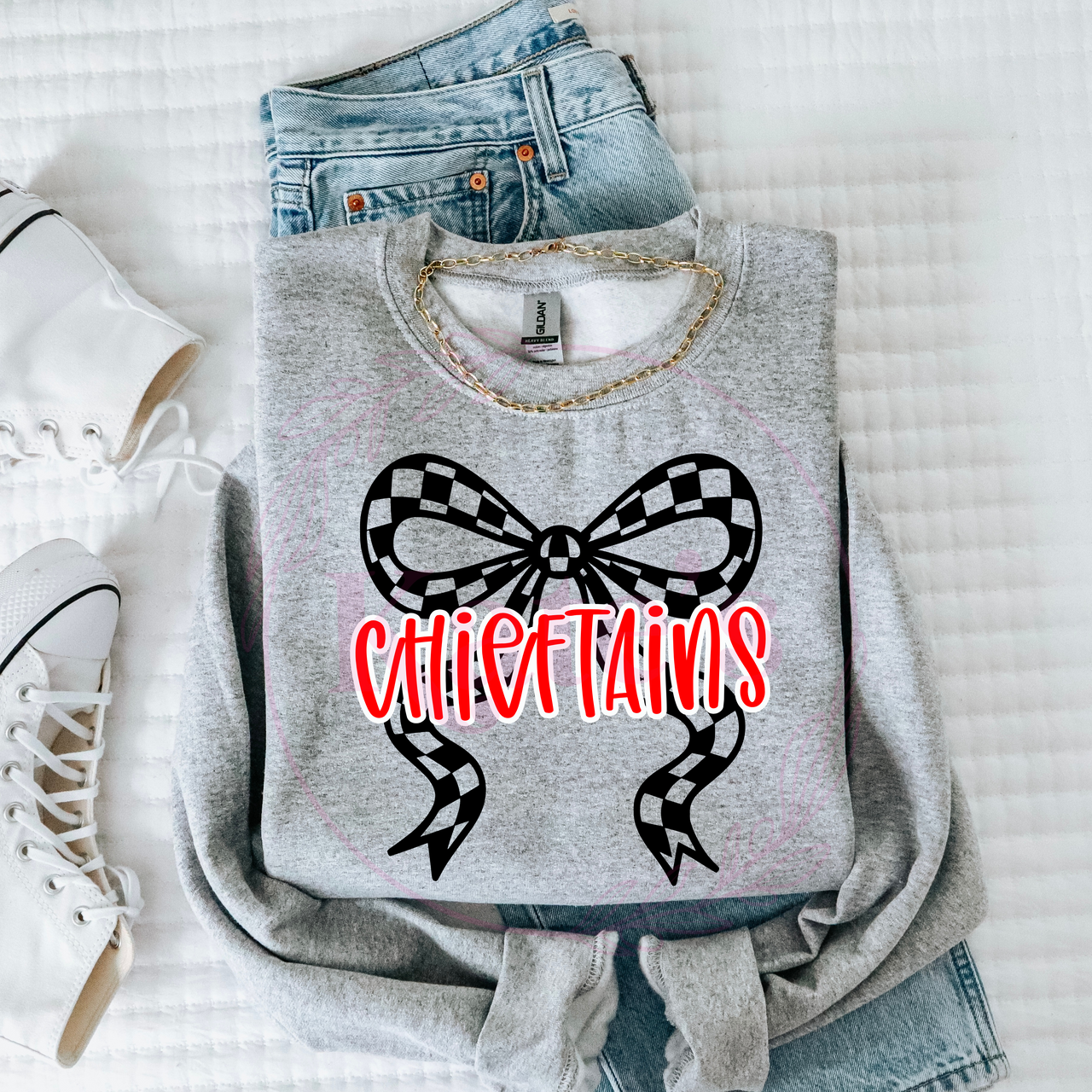 Coquette Checkered Bow Mascot Shirts