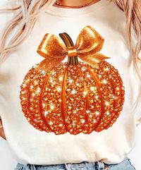 Bling Orange Pumpkin Shirt