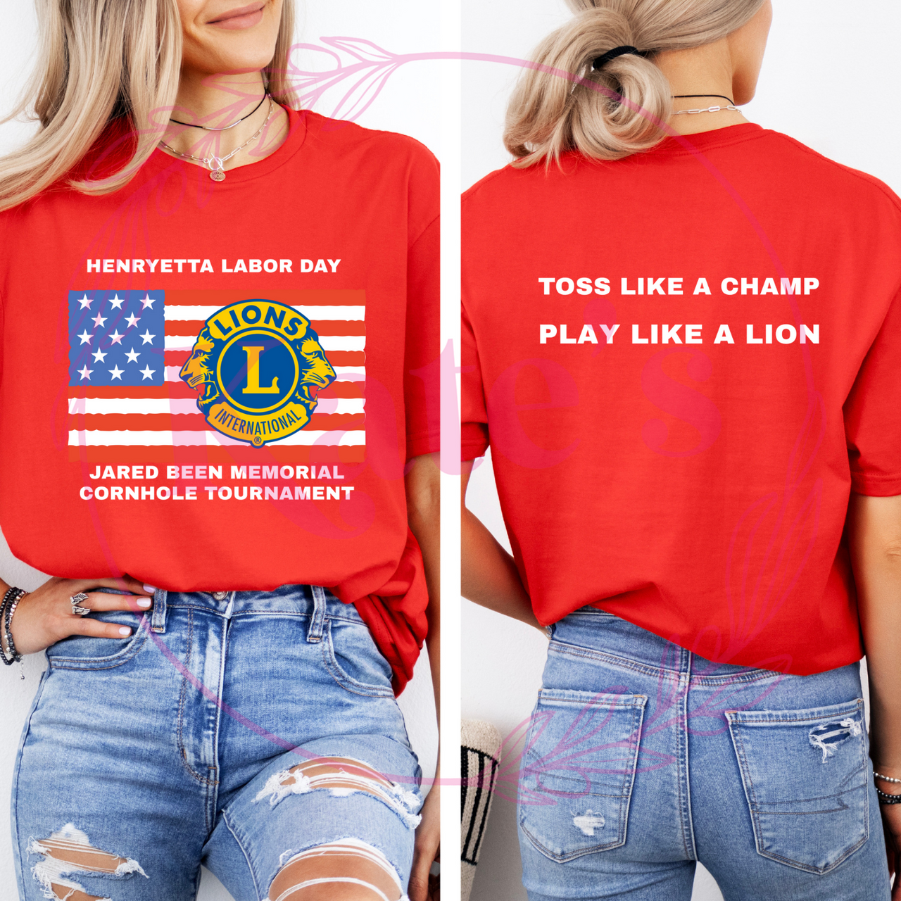 Henryetta Lions Club Cornhole T-Shirts