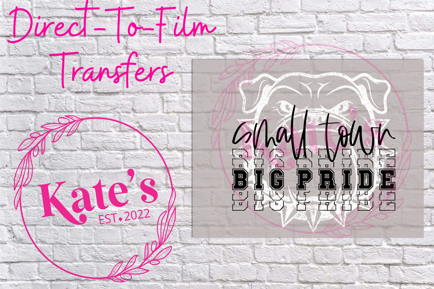 Sped Small Town Big Pride Bulldogs Direct-To-Film Transfer