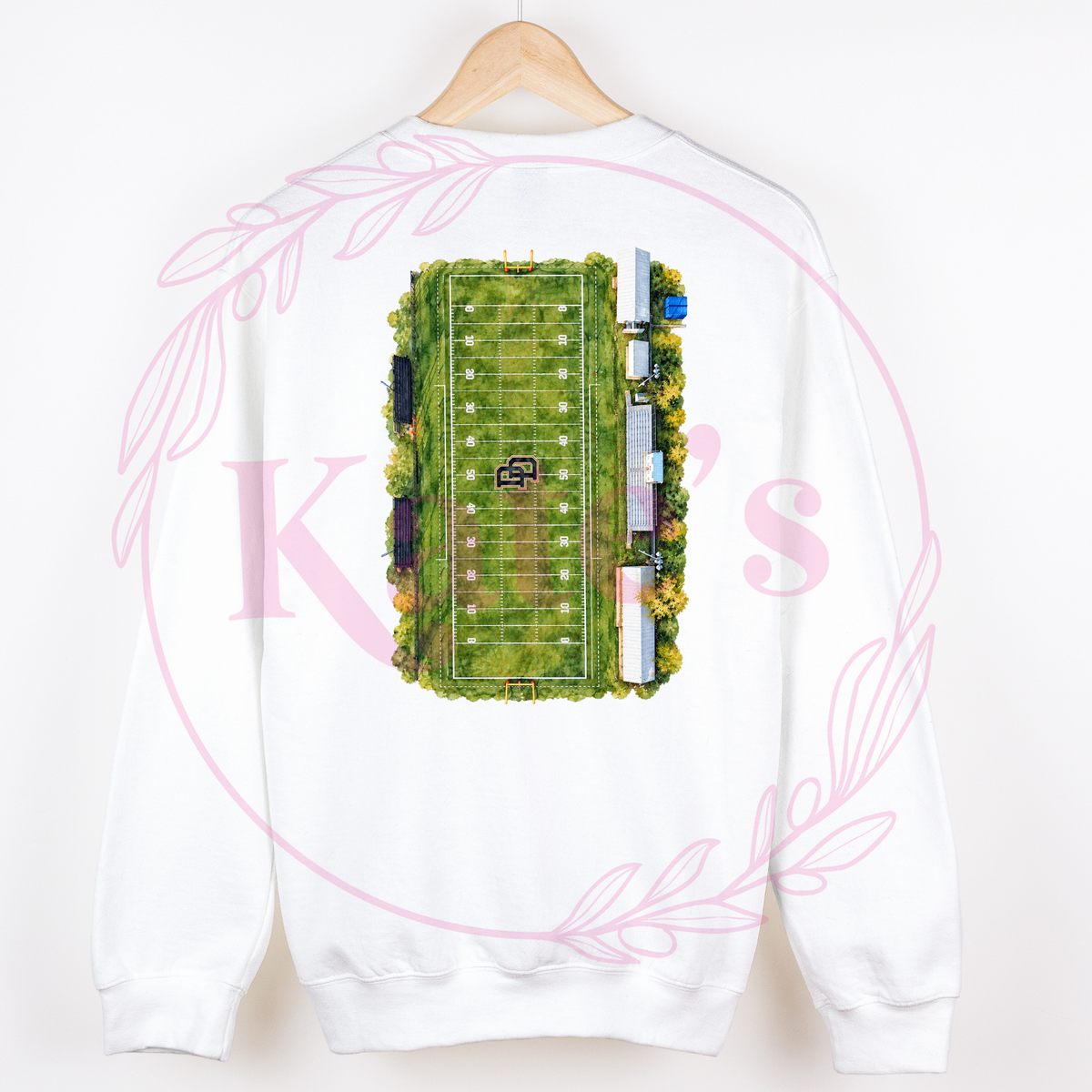 Dewar Watercolor Football Field Fundraiser Shirts