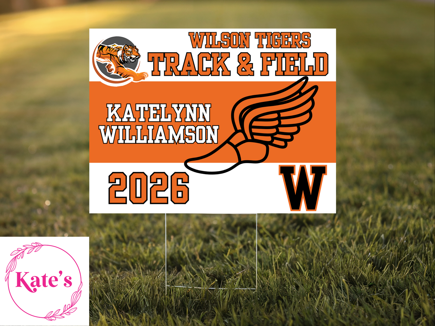 Wilson Tigers Track & Field Yard Sign