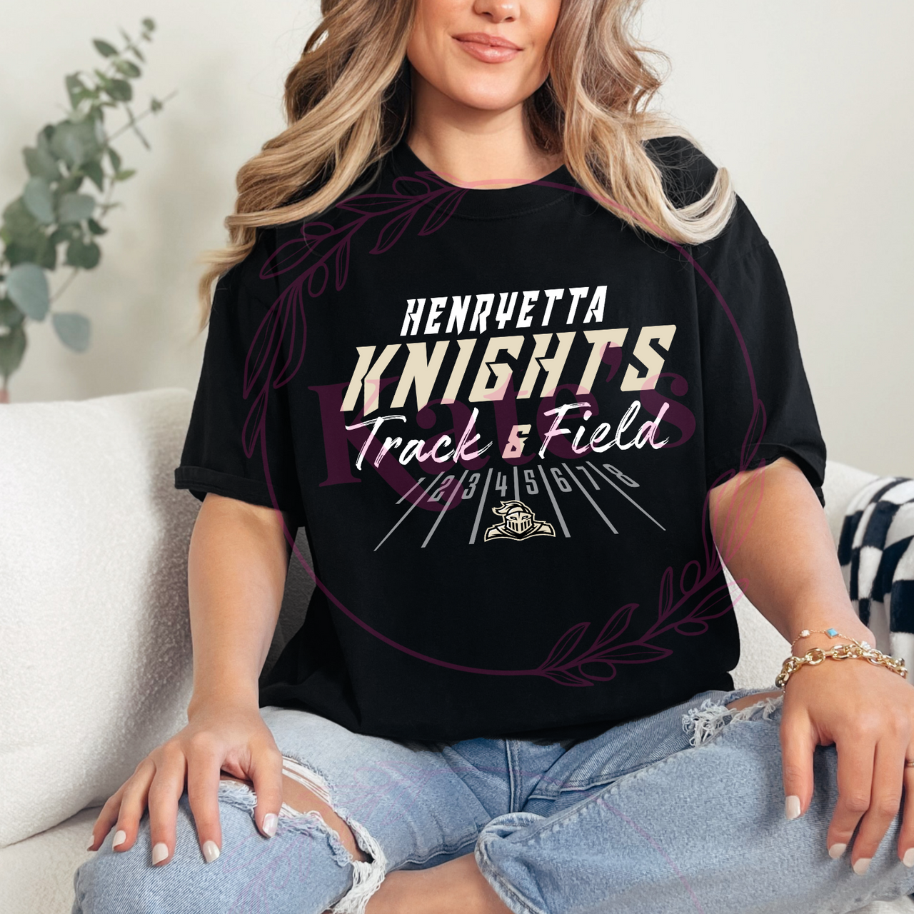 Henryetta Knights Track and Field T-Shirt