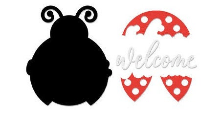 Ladybug Door Hanger DiY