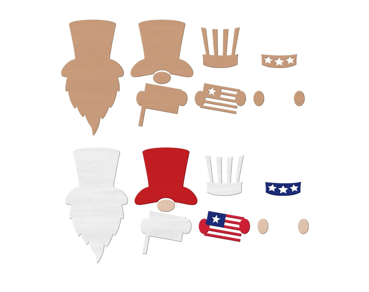 July 4th Wood Tiered Tray DiY Paint Kit