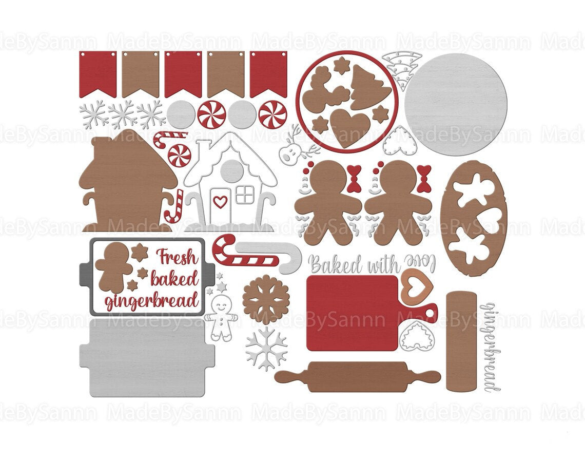 Christmas WoodTiered Tray Blank