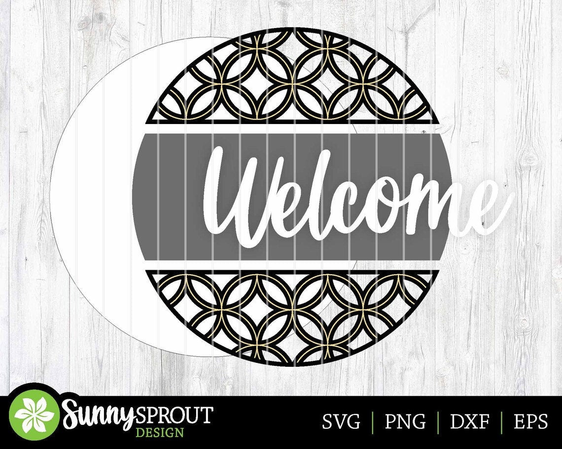Welcome Geometric Door Hanger DiY