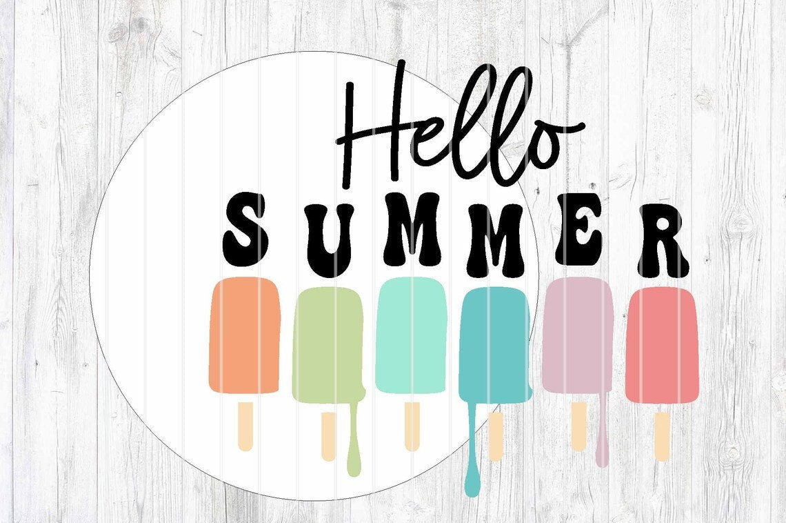 Hello Summer Popsicle Door Hanger DiY