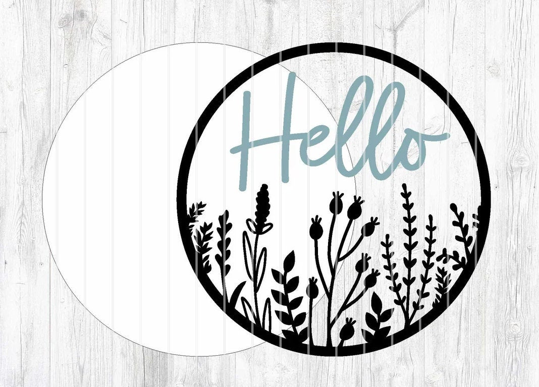 Hello Wildflower Door Hanger DiY