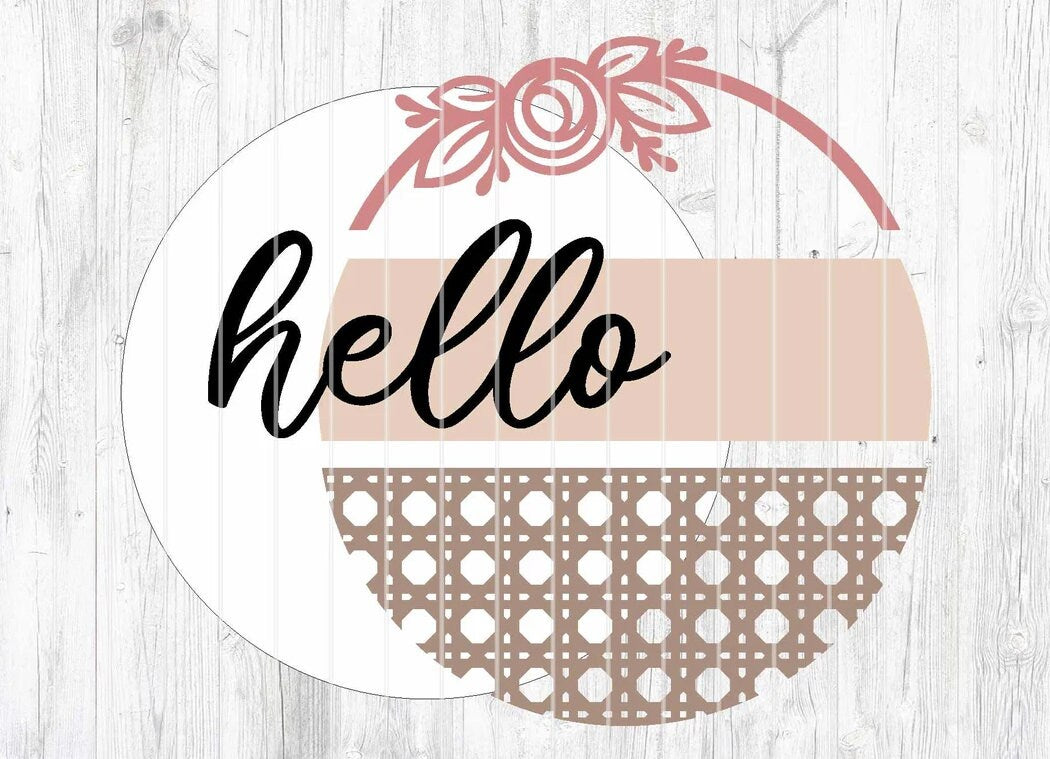 Hello Rattan & Rose Round Door Hanger DiY