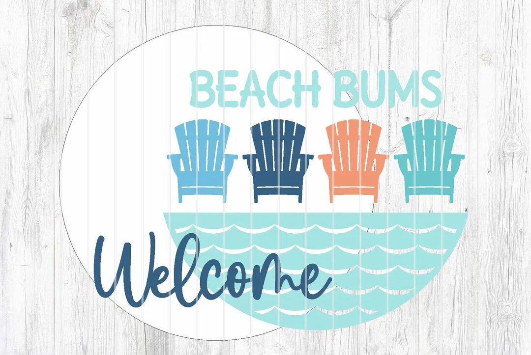 Beach Bums Door Hanger DiY