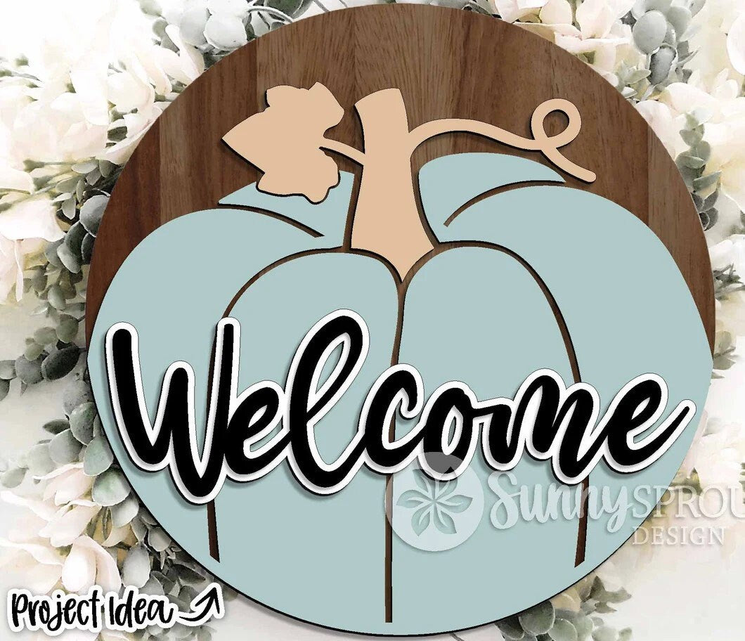 Welcome Pumpkin Door Hanger DiY
