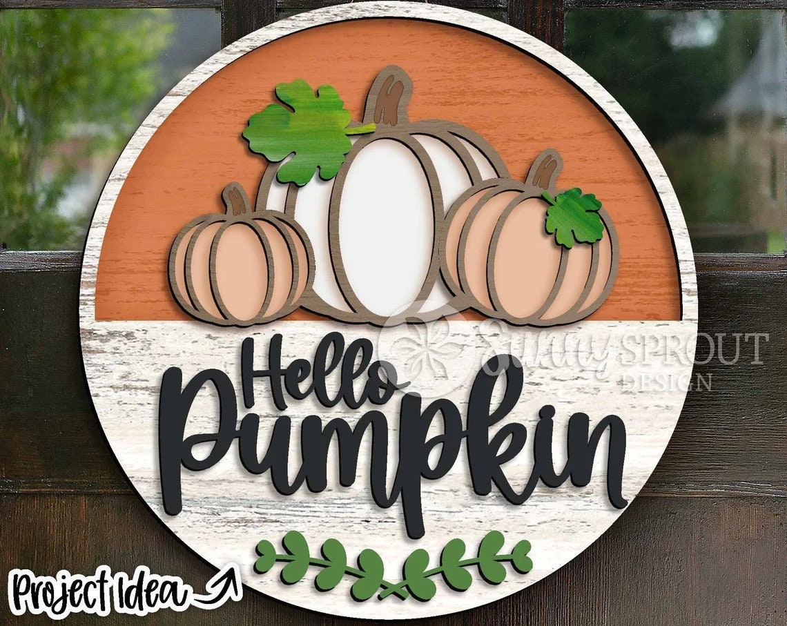 Hello Pumpkin Door Hanger DiY