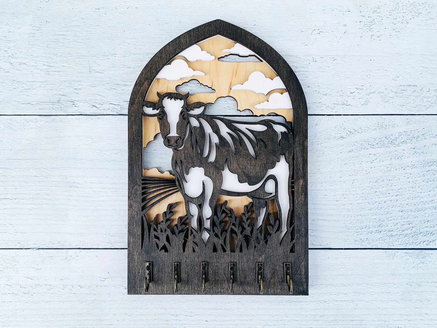 Multilayer Cow Key Holder