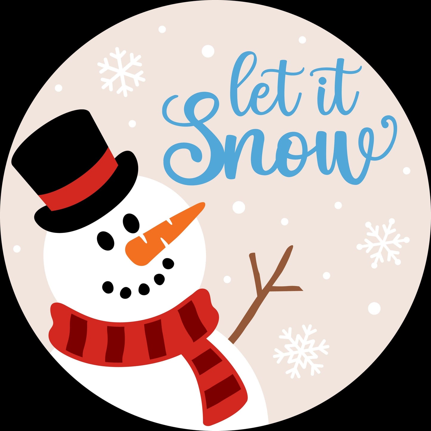 Let it Snow Snowman Door Hanger DiY