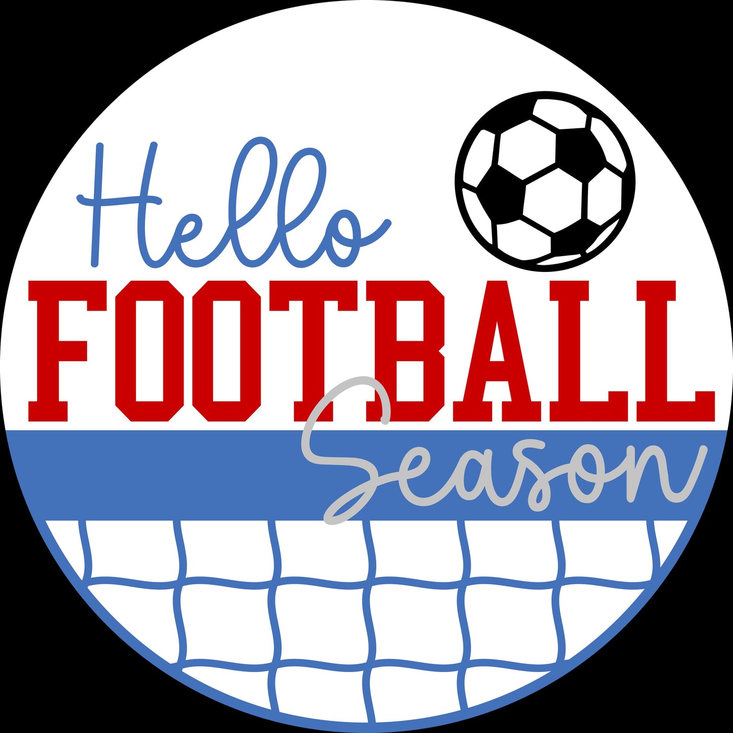 Sports Hello Soccer Season Wood Door Hanger DiY