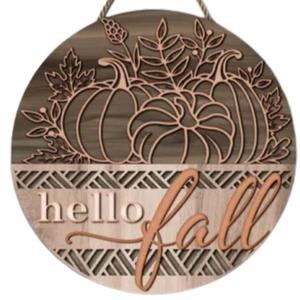Fall- Floral Pumpkin Door Hanger DiY