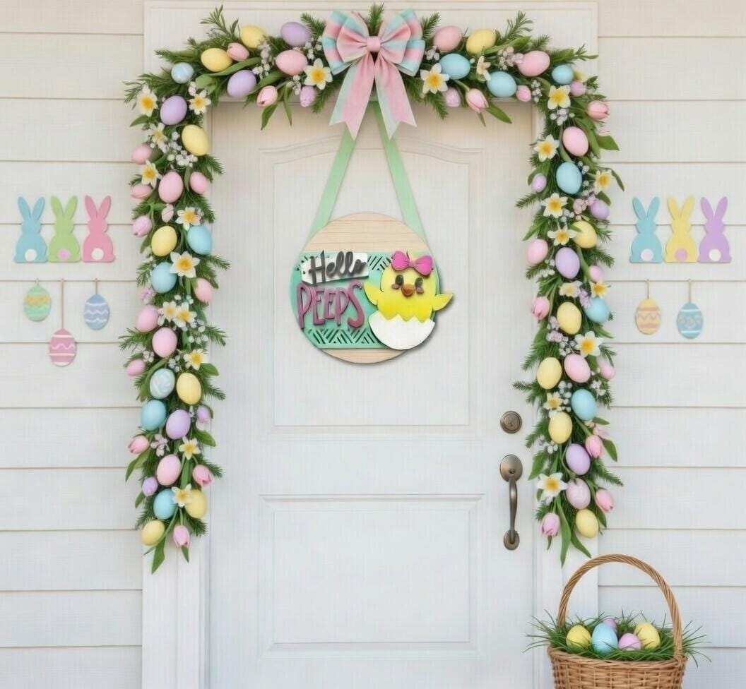 Easter- Hello Peeps one chick Door Hanger DiY