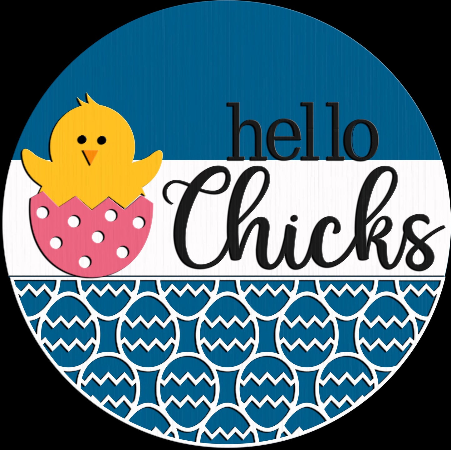 Hello Chicks Easter Wood Door Hanger DiY