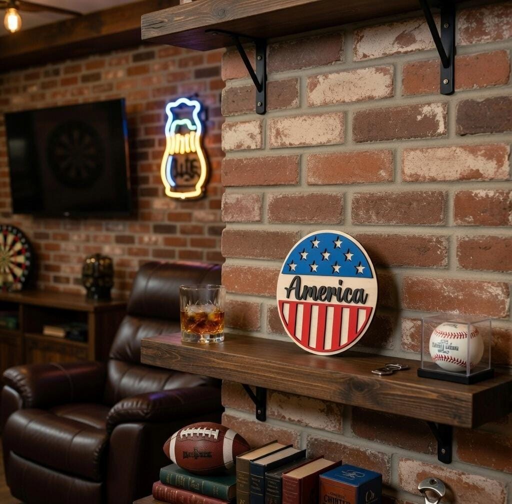 American Flag Welcome Style 3 Door Hanger DiY