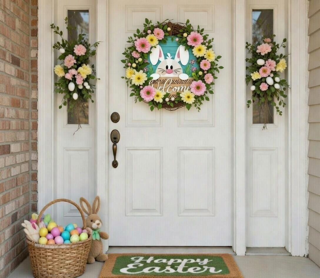 Easter - Welcome Bunny Face Door Hanger DiY