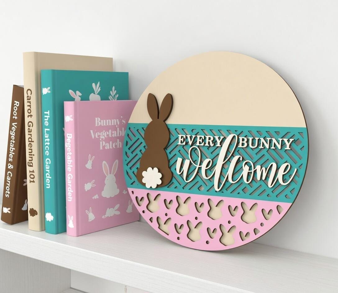 Every Bunny Welcome Easter Door Hanger DiY
