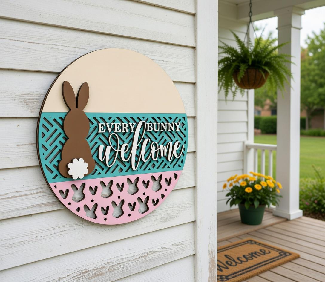 Easter - Welcome Every Bunny Door Hanger DiY