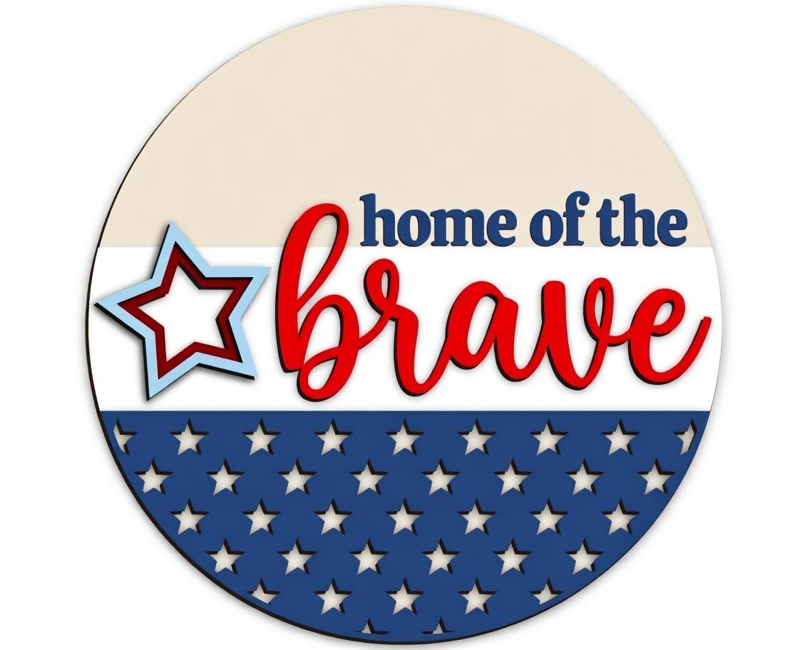 American Flag - Home of the Brave Door Hanger DiY