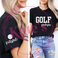 Golf Mama with Sleeve T-Shirt