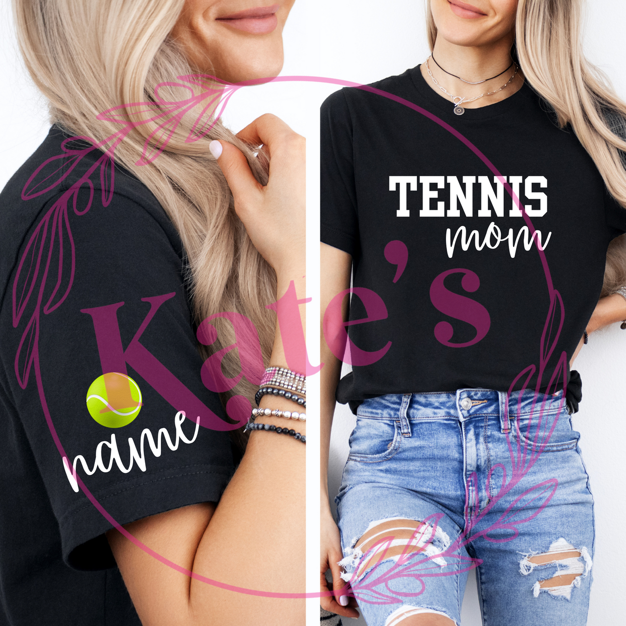 Tennis Mama with Sleeve T-Shirt