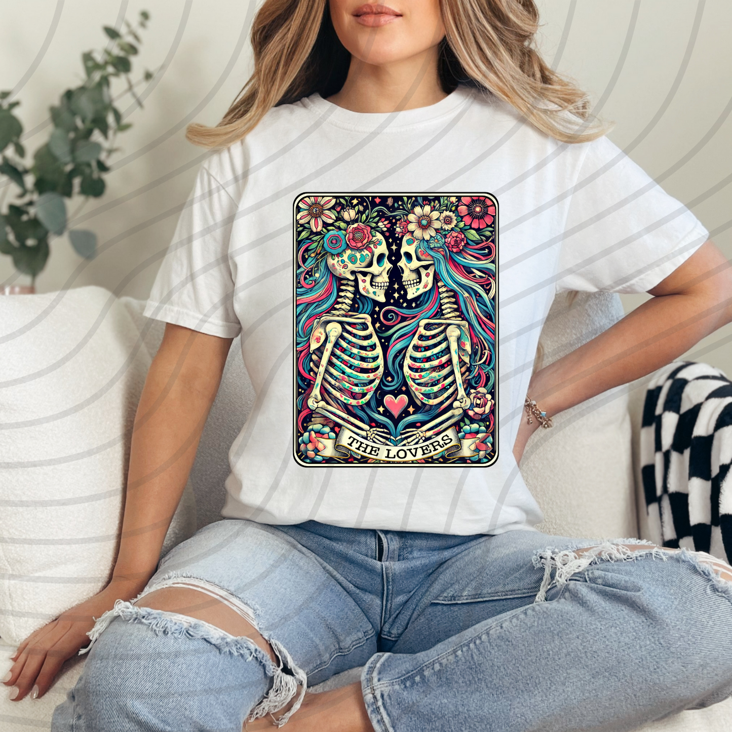 The Lovers Tarot Direct-To-Film Transfer