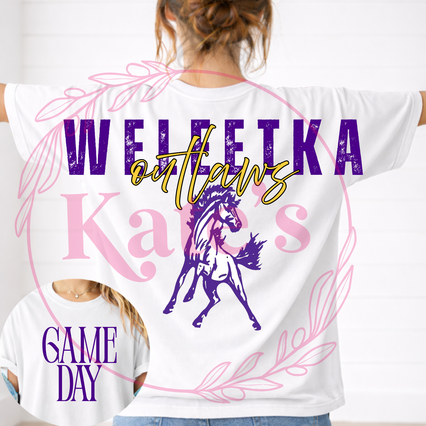 Custom Mascot Front and Back T-Shirt