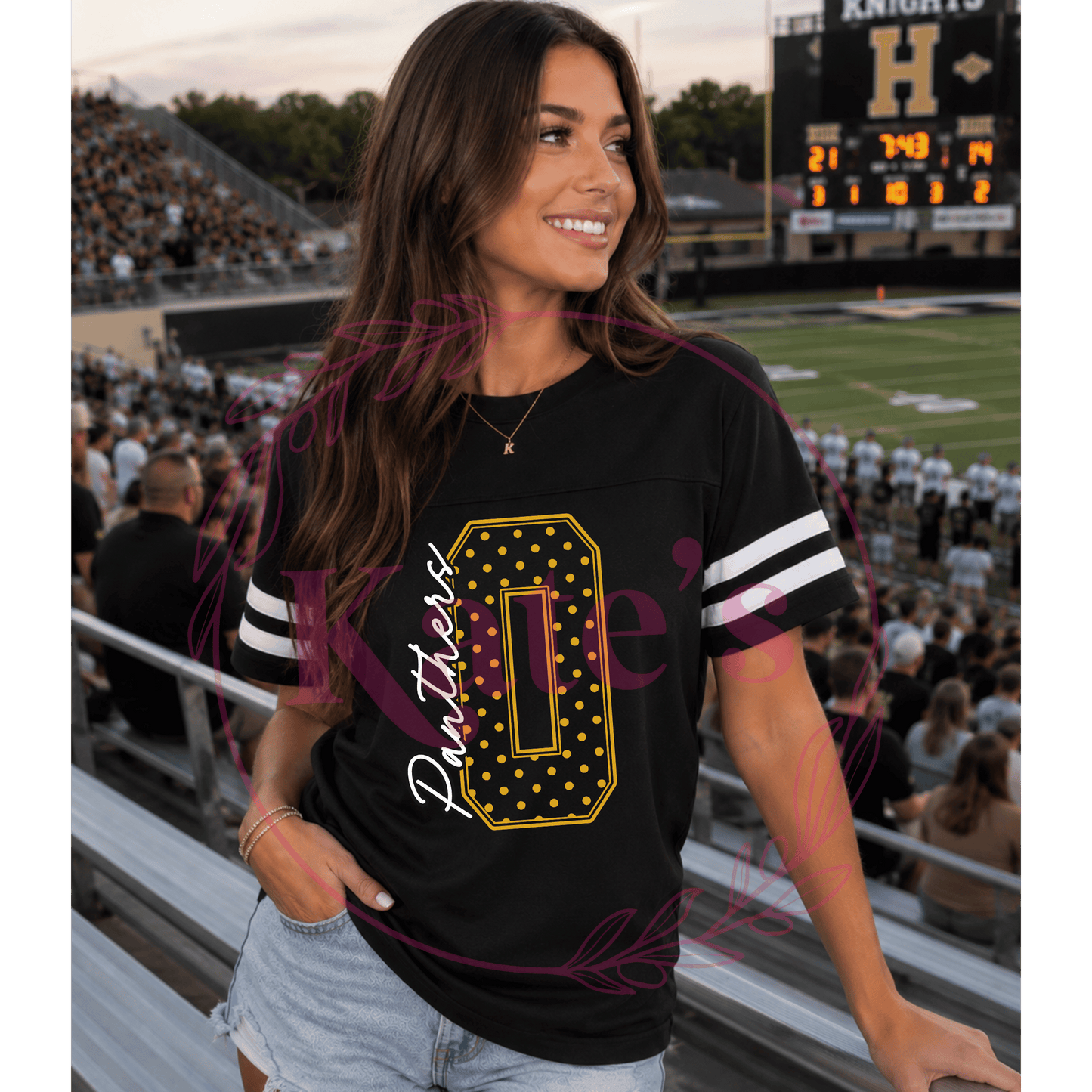 Polka Dot Mascot Football T-Shirt