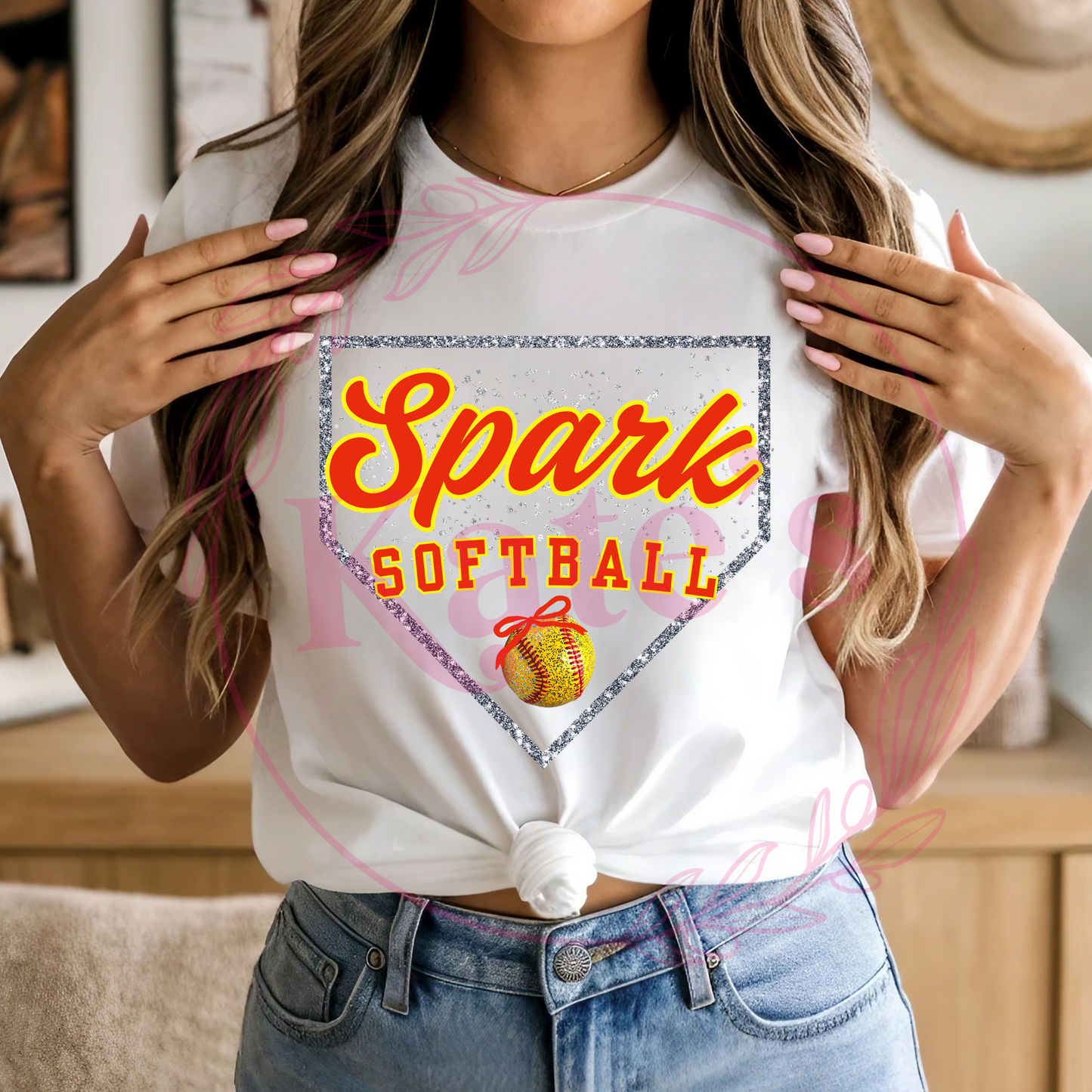 Spark Softball Glitter Homeplate Shirts