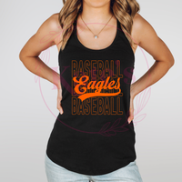 Eagles Baseball Stacked Tank Top