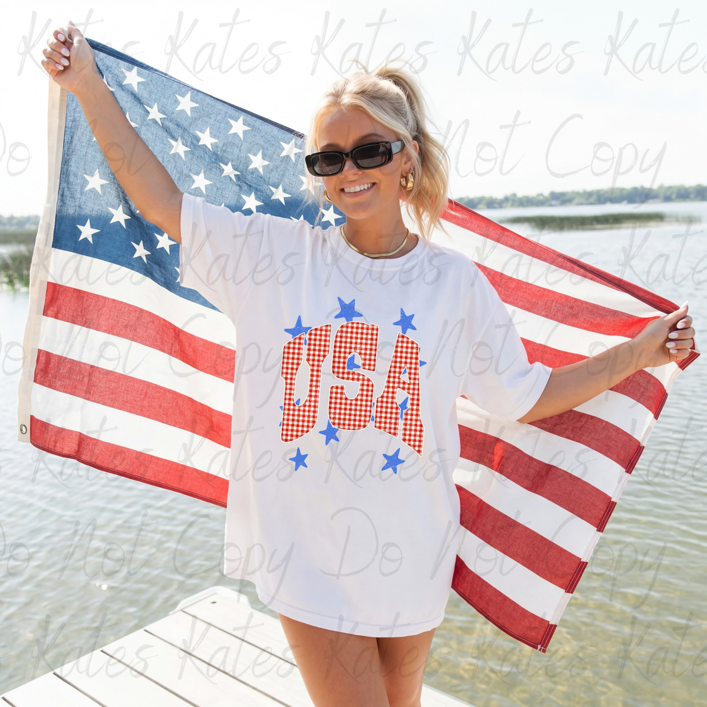 USA Gingham T-Shirt