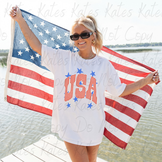 USA Gingham T-Shirt
