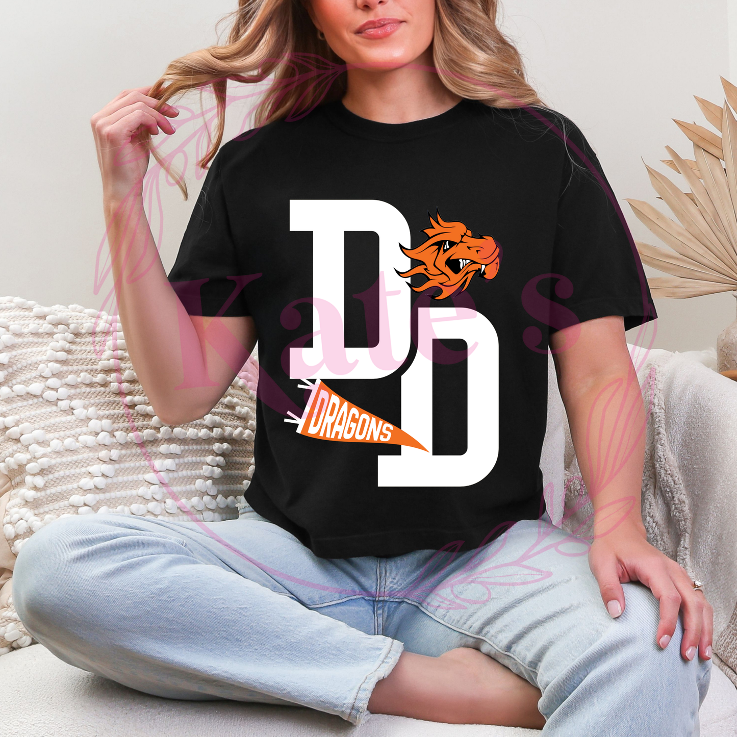 Football Varsity Custom Mascot Comfort Colors Cropped Shirt