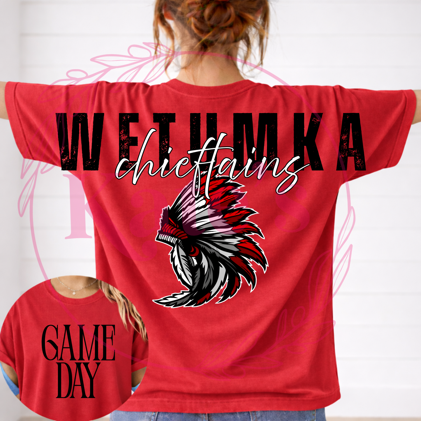 Custom Mascot Front and Back T-Shirt