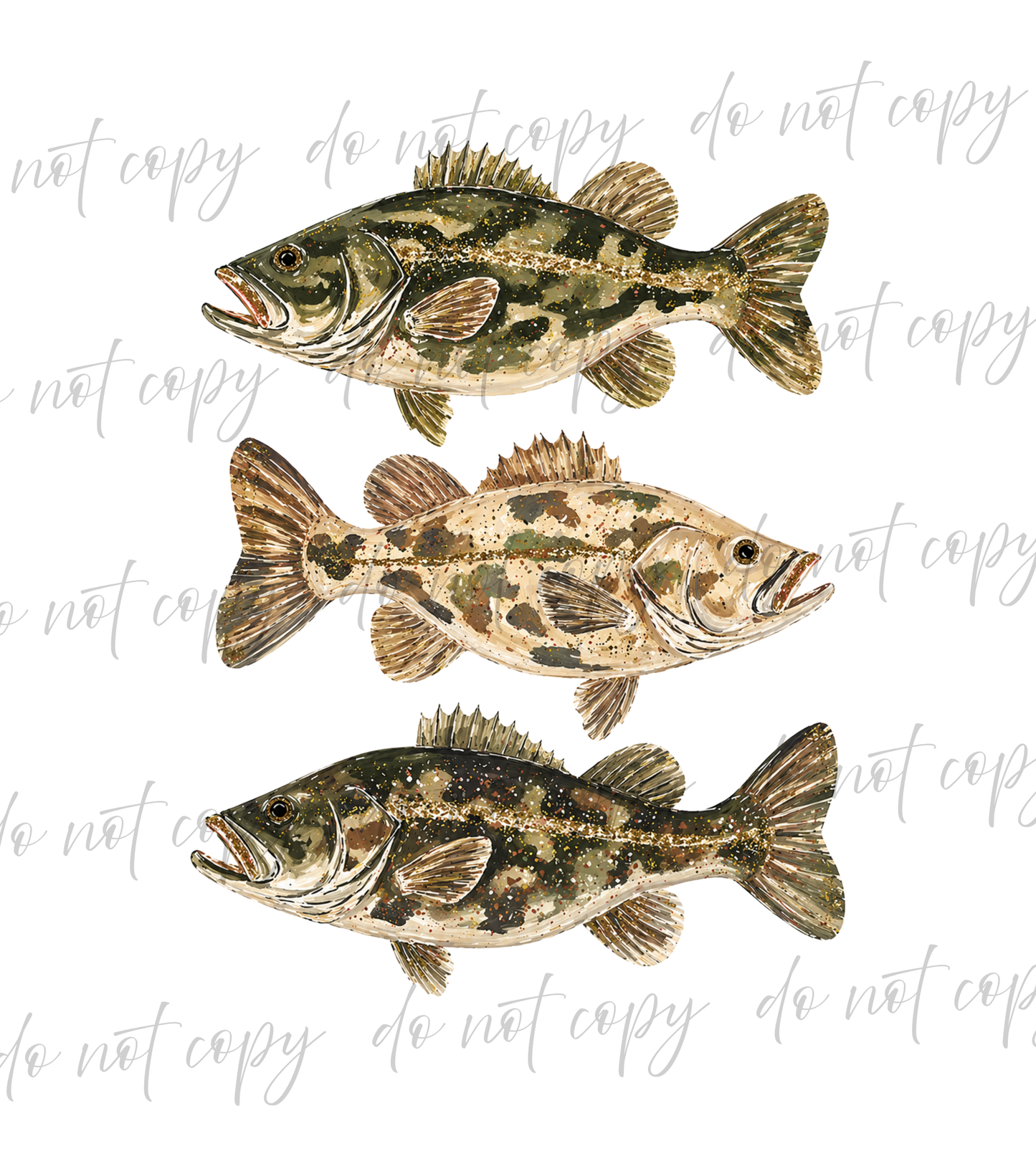 Camo Fishes - 9 Color Direct-To-Film Transfer