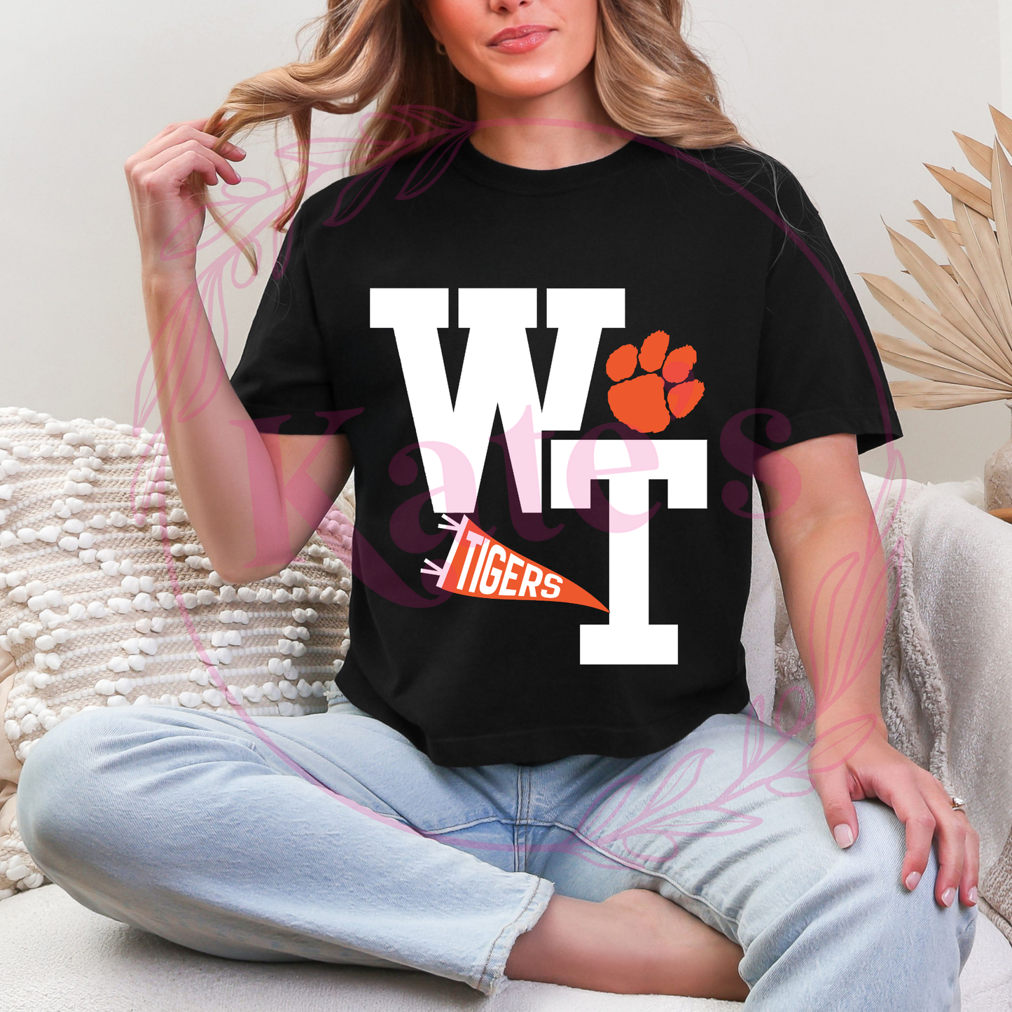 Football Varsity Custom Mascot Comfort Colors Cropped Shirt