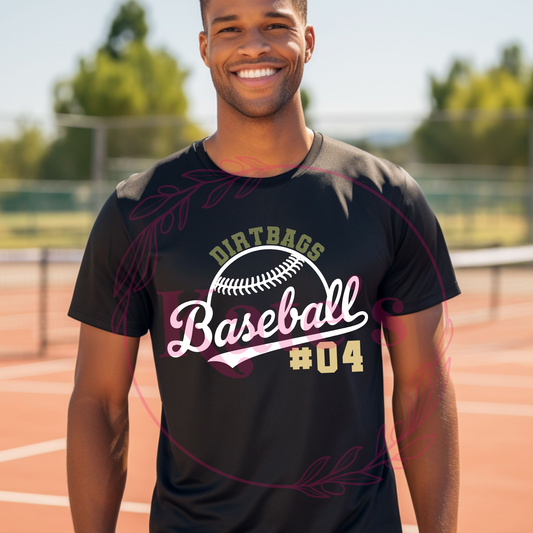 Dirtbags Custom Number Dri Fit T-Shirt
