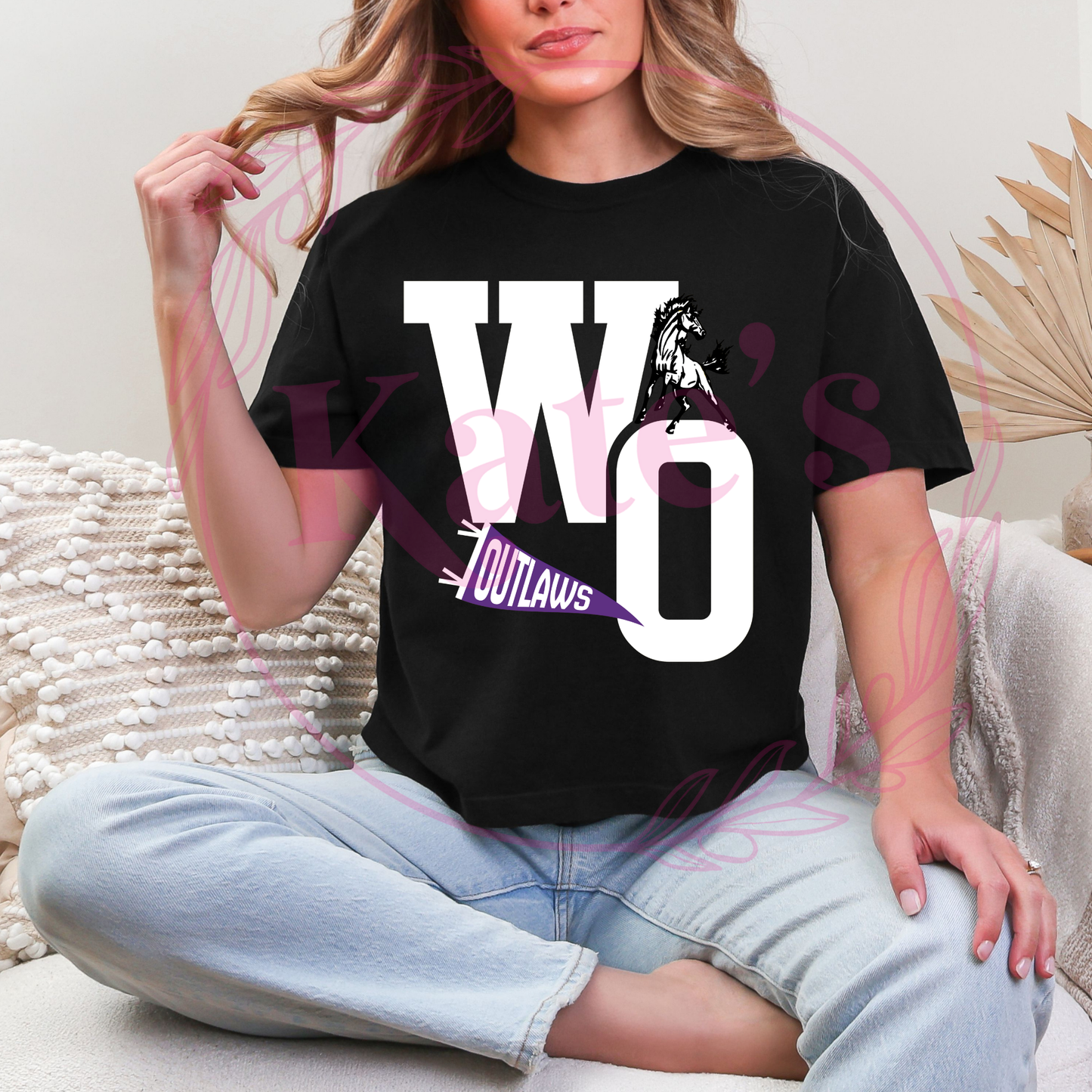 Football Varsity Custom Mascot Comfort Colors Cropped Shirt