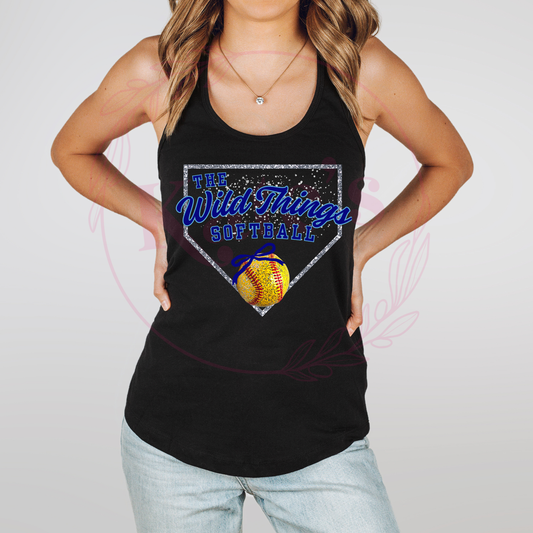 The Wild Things Glitter Homeplate Tank Top