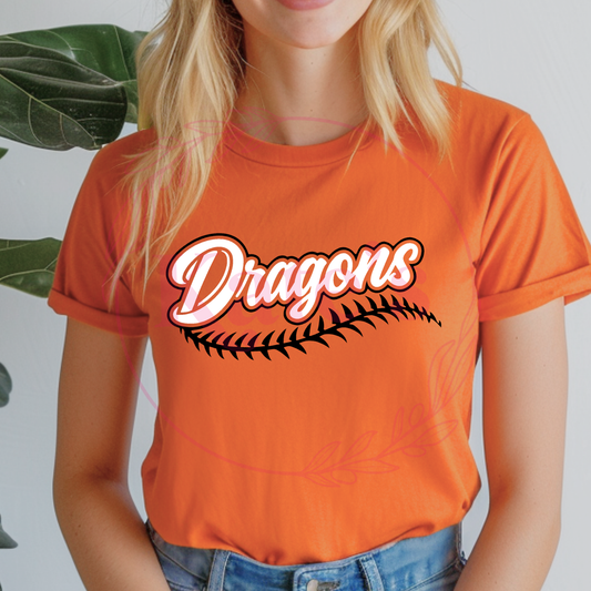 Dragons Laces Baseball Shirts